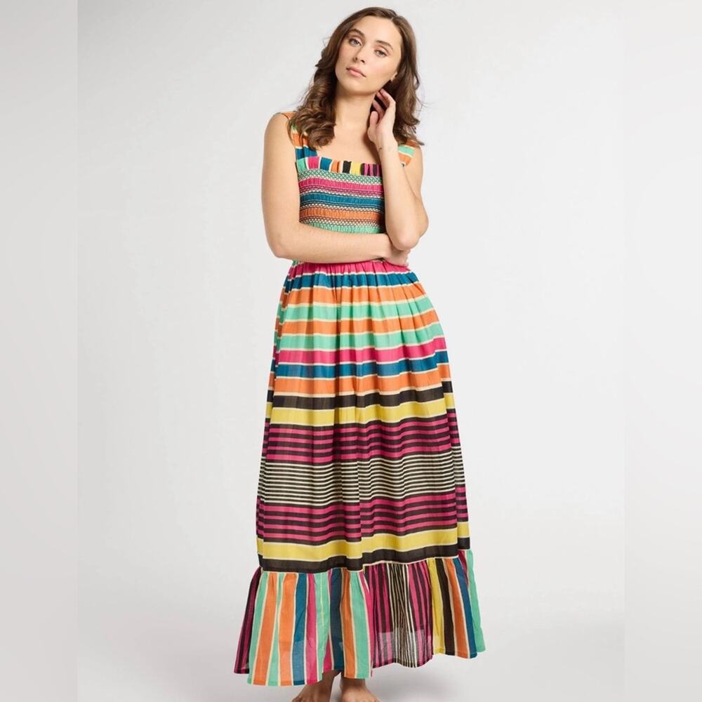 Mille Garden Dress in Ibiza Stripe Size XXS